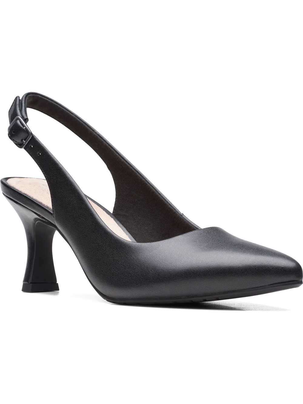 Clarks Kataleyna Classic Black Slingback Pump - 9 WIDE